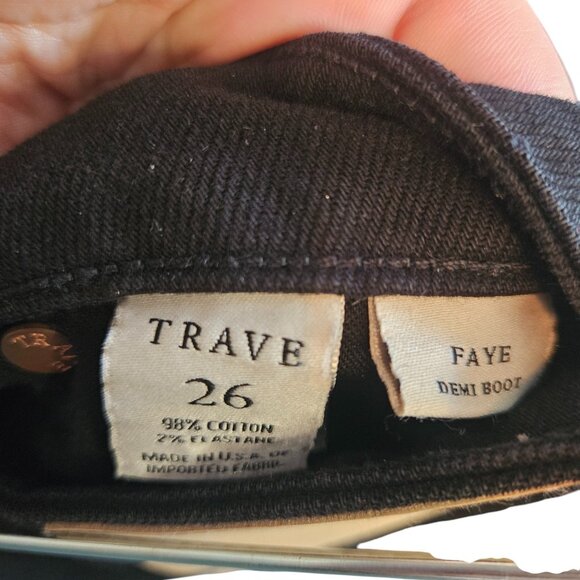 Faye Demi Boot Jean With Slit in Paint it Black Colorway - Picture 9 of 11